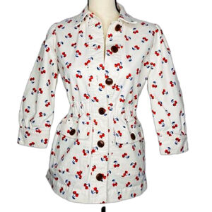 Kate Spade New York Cherry Toss Jacket Cream XXS